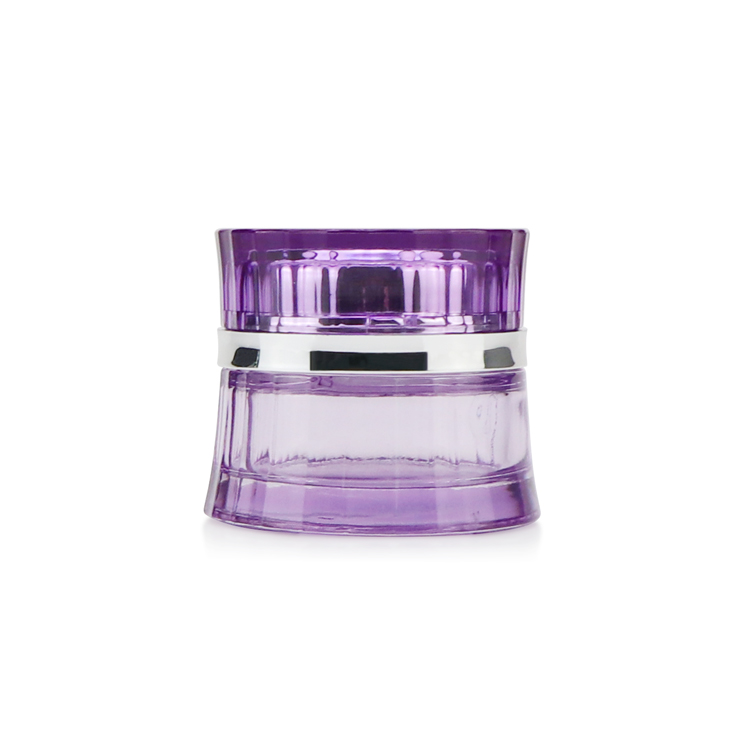 Cute 50g 1 OZ empty lotion gel containers round airtight clear glass jars and bottles for skin care