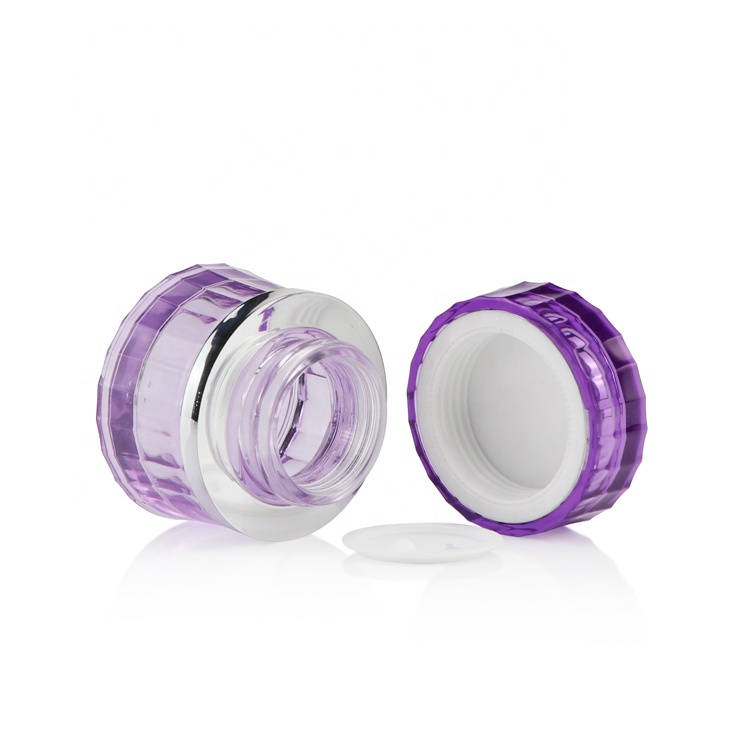 Cute 50g 1 OZ empty lotion gel containers round airtight clear glass jars and bottles for skin care