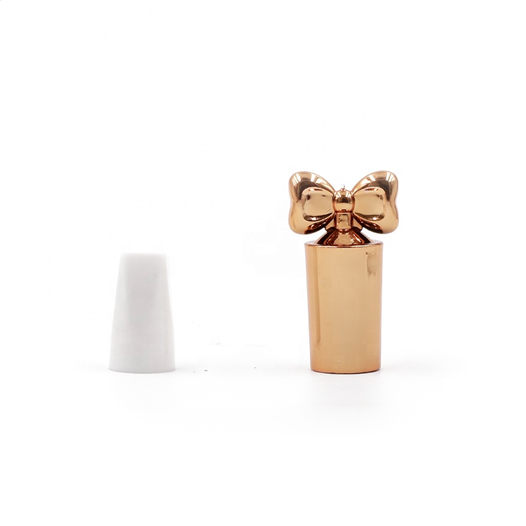 Cute custom logo 16ml gold empty nail polish glass bottle