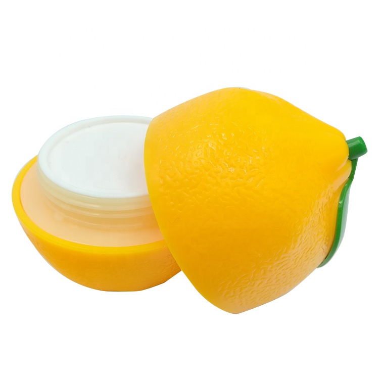 Cute fruit lemon shaped plastic PP cosmetic jar 10ml 30ml