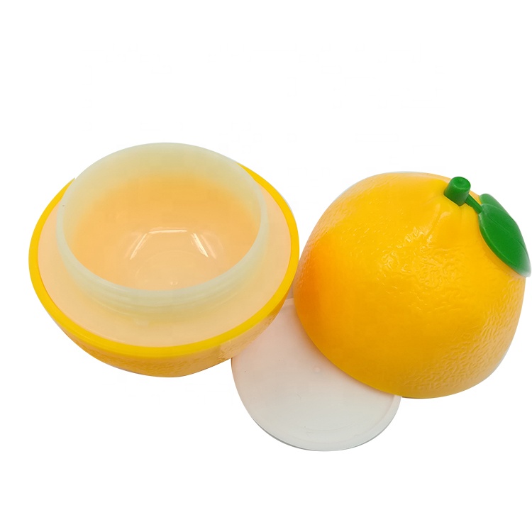 Cute fruit lemon shaped plastic PP cosmetic jar 10ml 30ml
