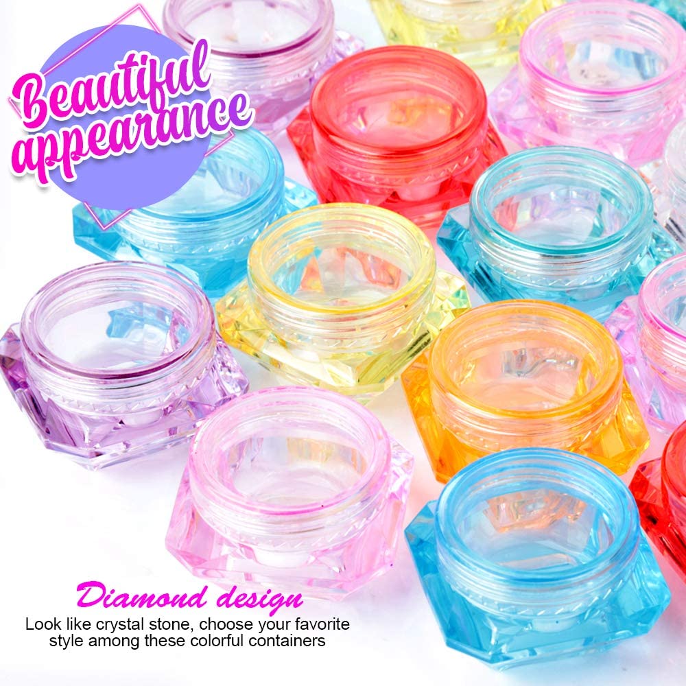 Cute small capacity empty luxury cream jar body butter acrylic diamond shaped jar