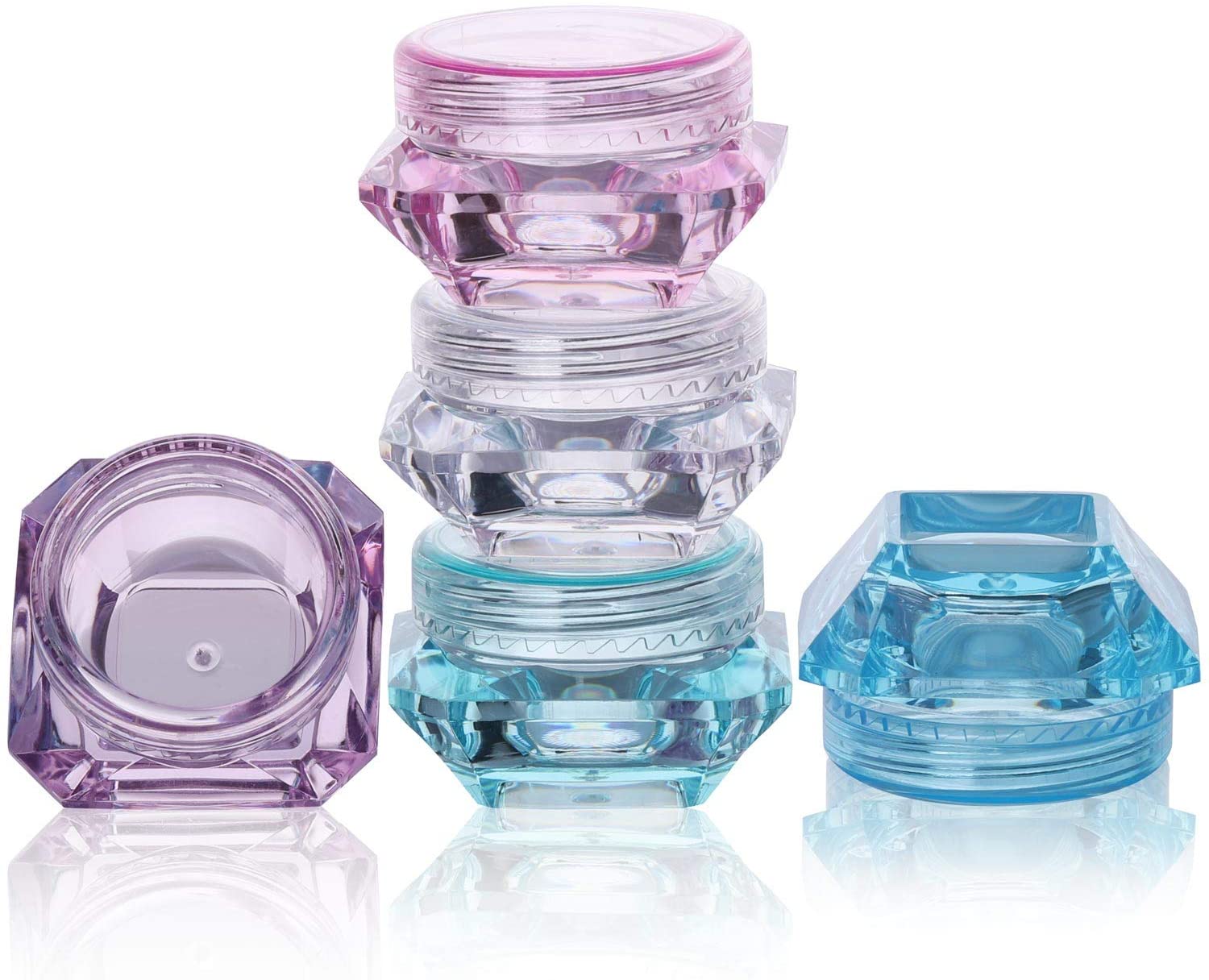 Cute small capacity empty luxury cream jar body butter acrylic diamond shaped jar