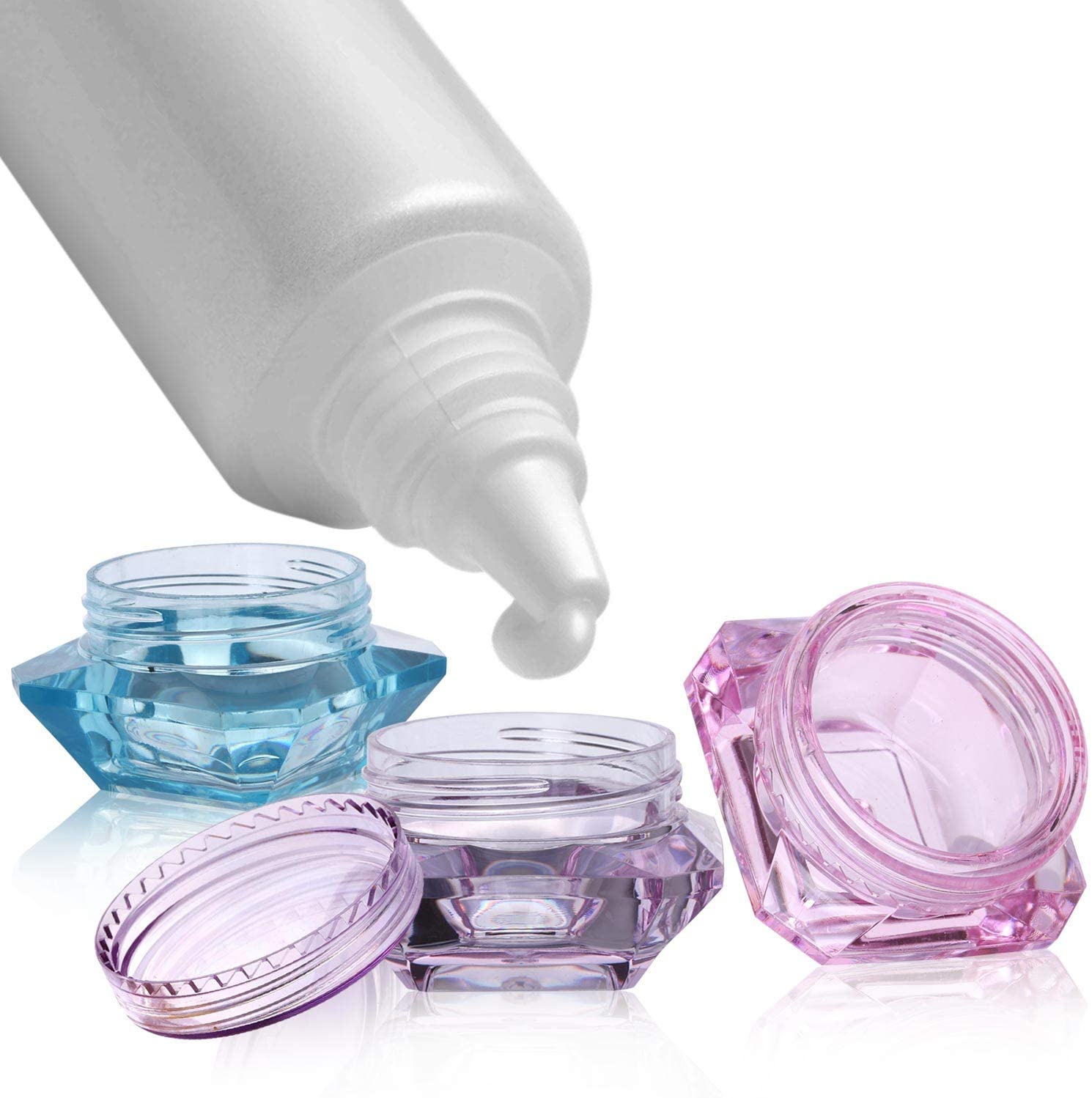 Cute small capacity empty luxury cream jar body butter acrylic diamond shaped jar