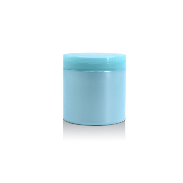Cyan Color Custom Empty Skincare Neck Cream Facial-pack Plastic Round Container Jar 100g