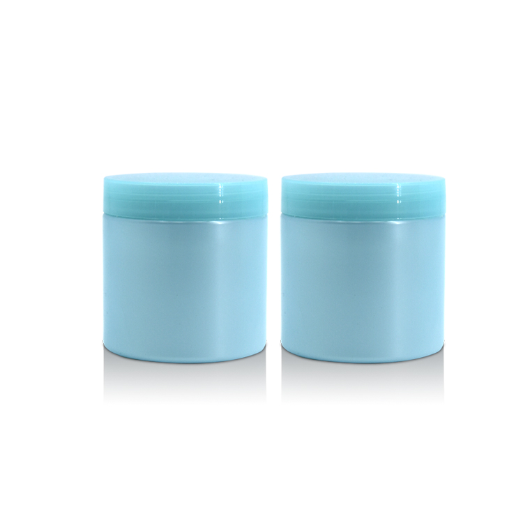 Cyan Color Custom Empty Skincare Neck Cream Facial-pack Plastic Round Container Jar 100g