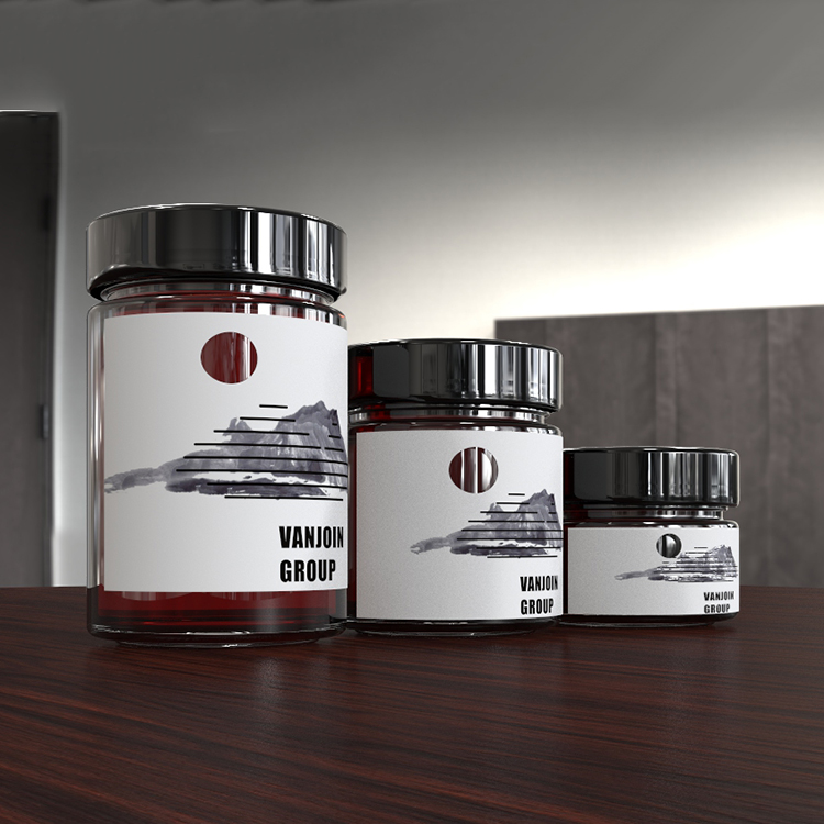 Cylinder 106ml 212ml 314ml Honey Jar Glass Caviar And Jam Jar For Honey Jam Jelly Storage