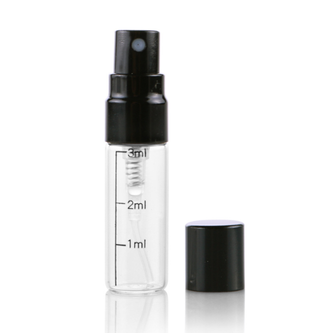 Cylinder Perfume Atomizer 2.5ml 3ml 5ml 10ml Glass Pump Spray Bottle with Graduations
