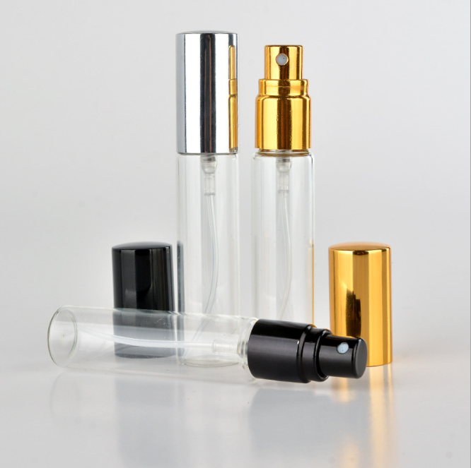 Cylinder Perfume Atomizer 2.5ml 3ml 5ml 10ml Glass Pump Spray Bottle with Graduations