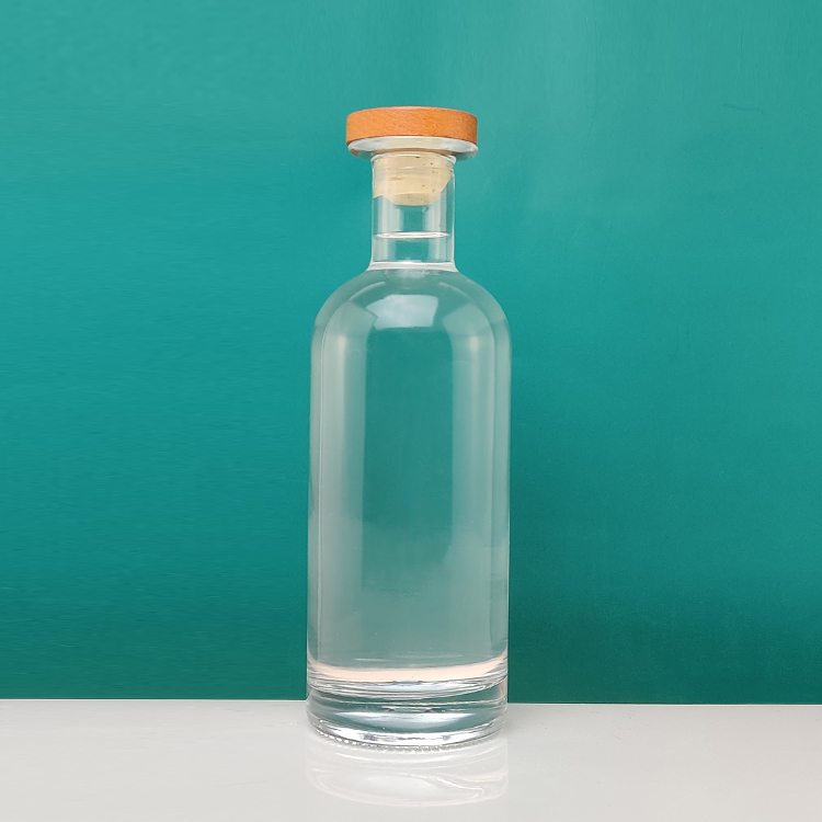 Cylinder Round Shape Wide Lip Extra Flint glass liquor bottle 70cl Gin 700ml Glass Bottles