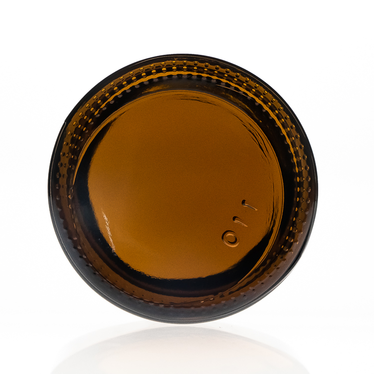 Cylinder Round Straight Wide Mouth 100ml amber glass jar Cosmetic Skin Cream jar with lid