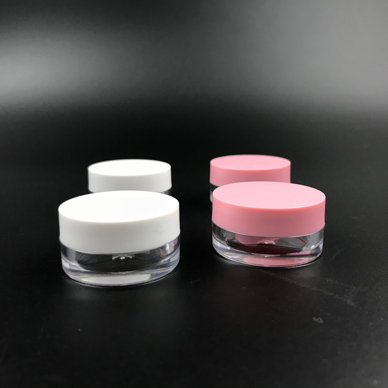 Cylinder empty 3g 5g 10g 20g cosmetic jar with sifter for loose powder
