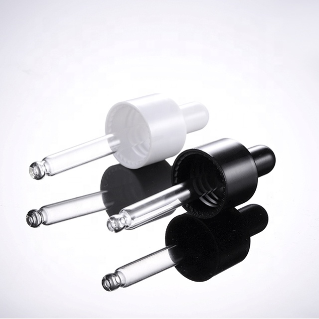 Cylinder fast delivery 20ml flat shoulder clear frosted serum essential oil glass dropper bottle