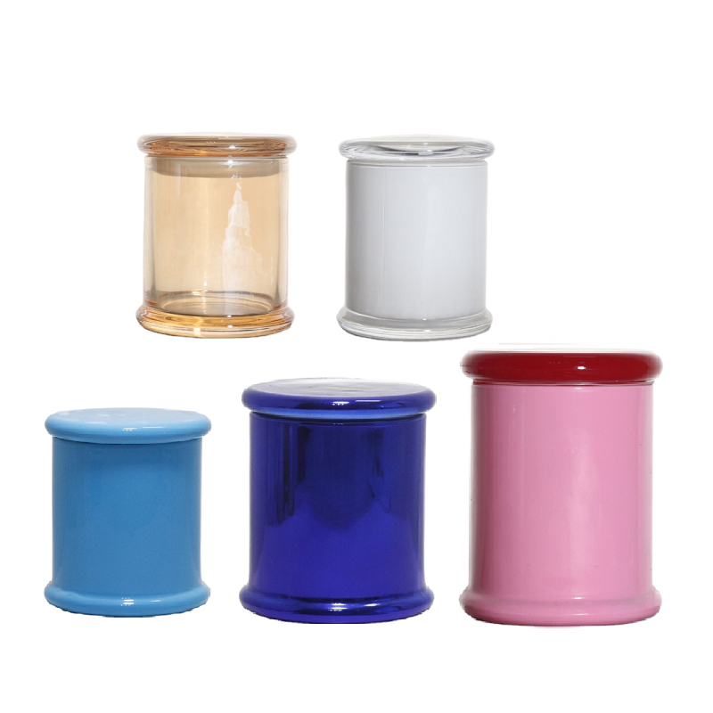Cylinder storage holders crystal candle jars glass tea picadura storage boxes & bins