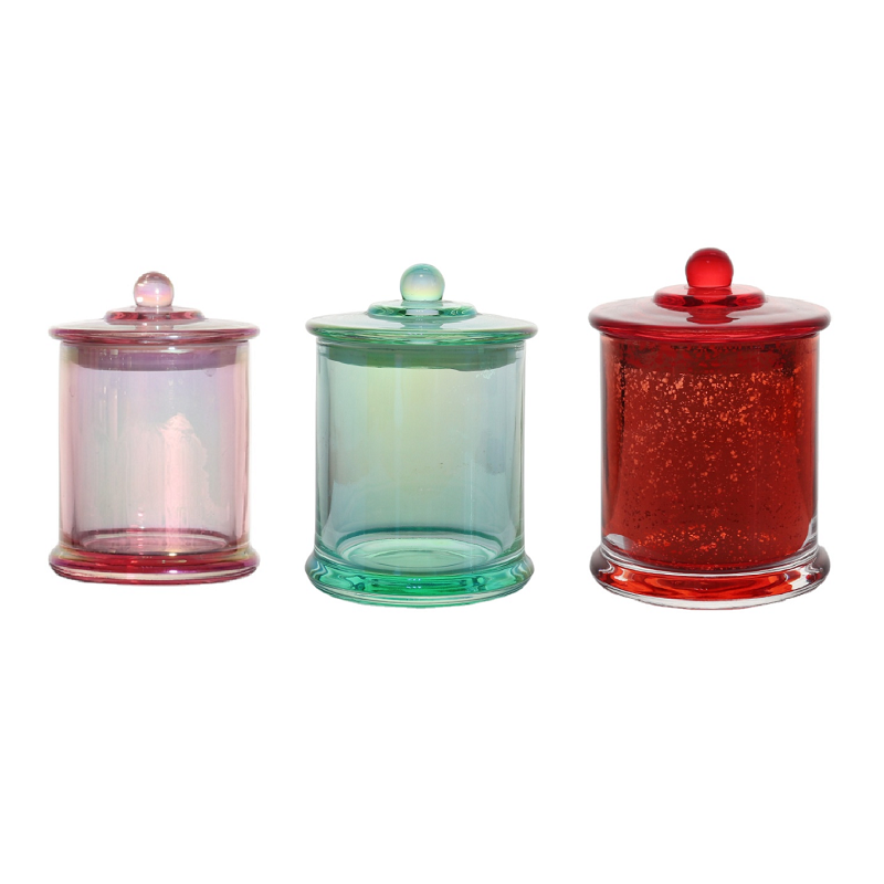 Cylinder tin can manufacturer handmade food grade glass food storage jar