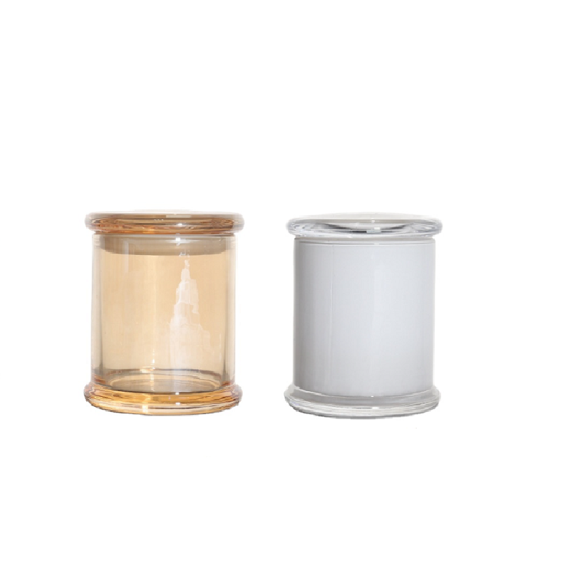Cylinder tin can manufacturer handmade food grade glass food storage jar