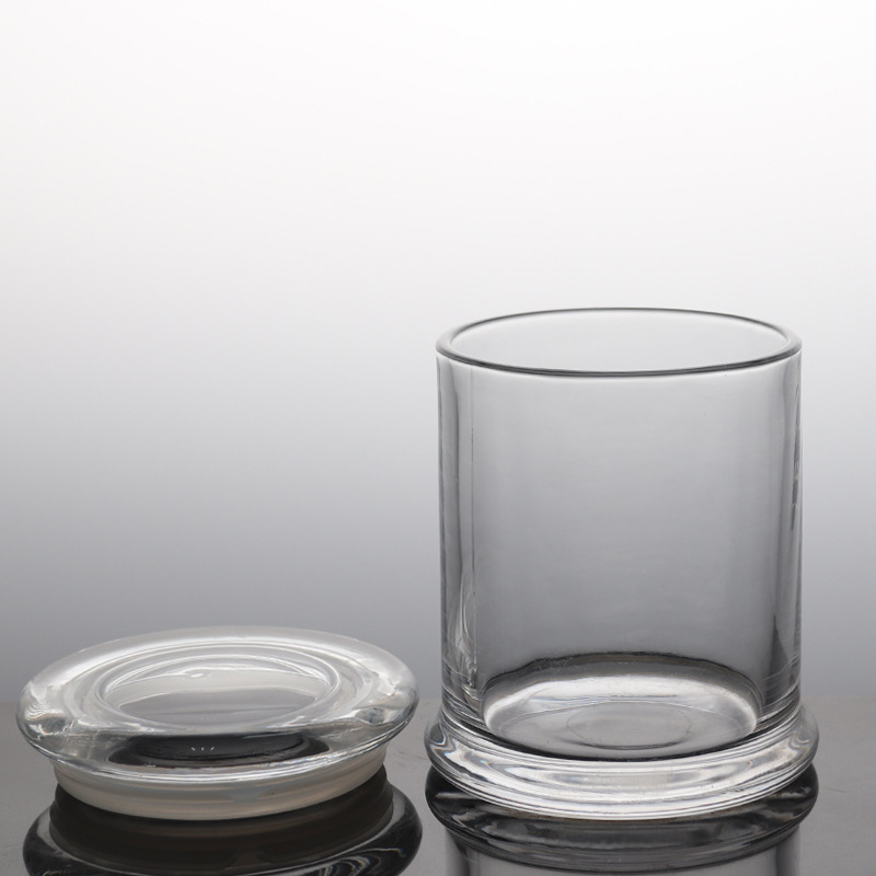 Cylinder tin can manufacturer handmade food grade glass food storage jar