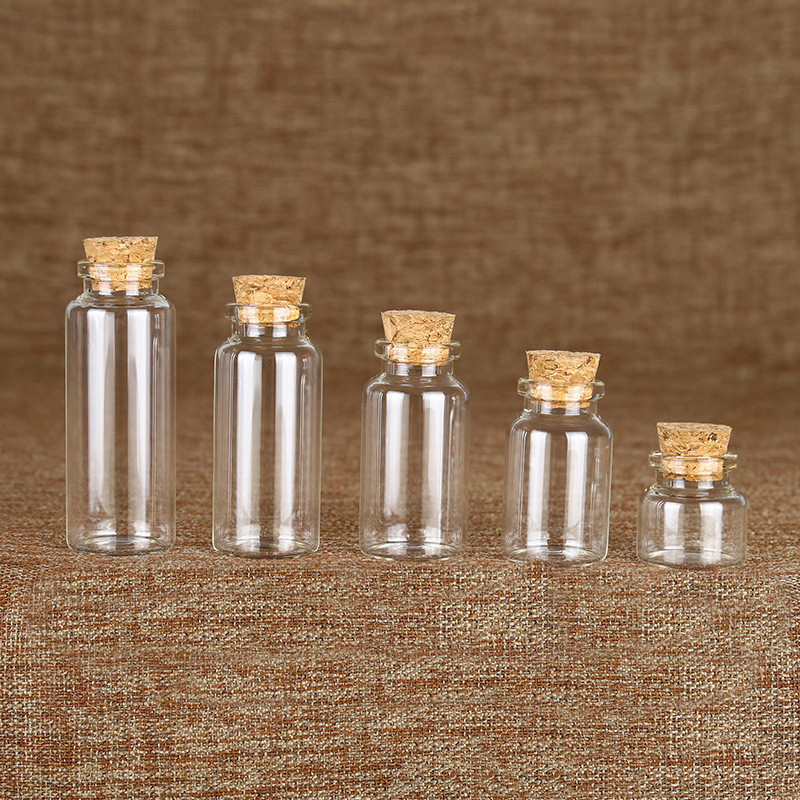 Cylinder tube pyrex borosilicon Glass Jar With Bamboo Lid food Storage Jar Glass Jars With Airtight cork cap