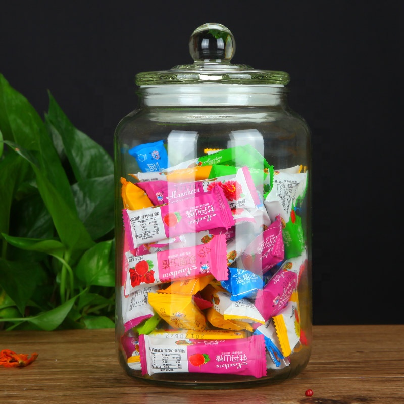 Cylindrical transparent glass tea cans special tea cans large capacity 2000ml