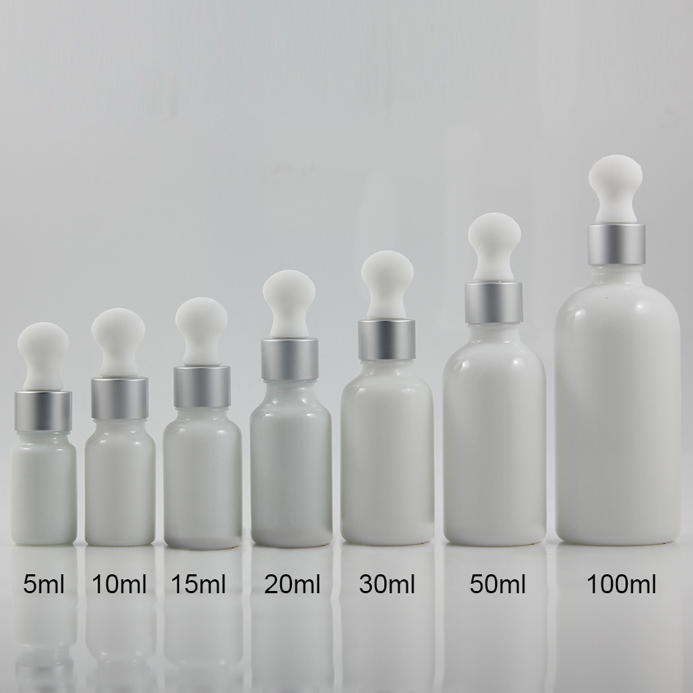 DBY21 5ml 10ml 15ml 20ml 30ml 50ml 100ml White Jade Dropper Glass Bottle