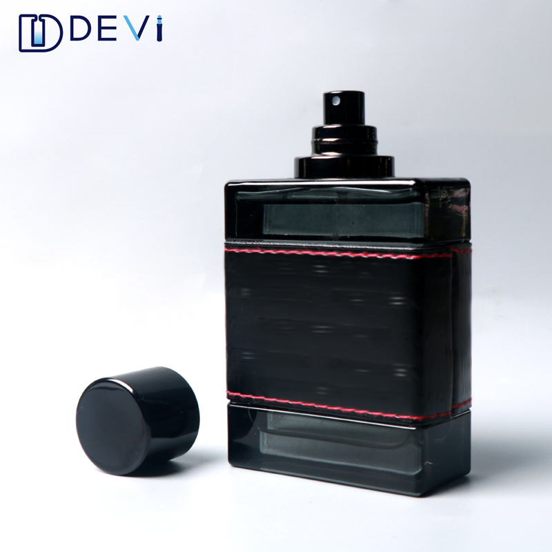 DEVI Wholesale Square Pump Spray Clear 100ml Perfume Glass Bottle