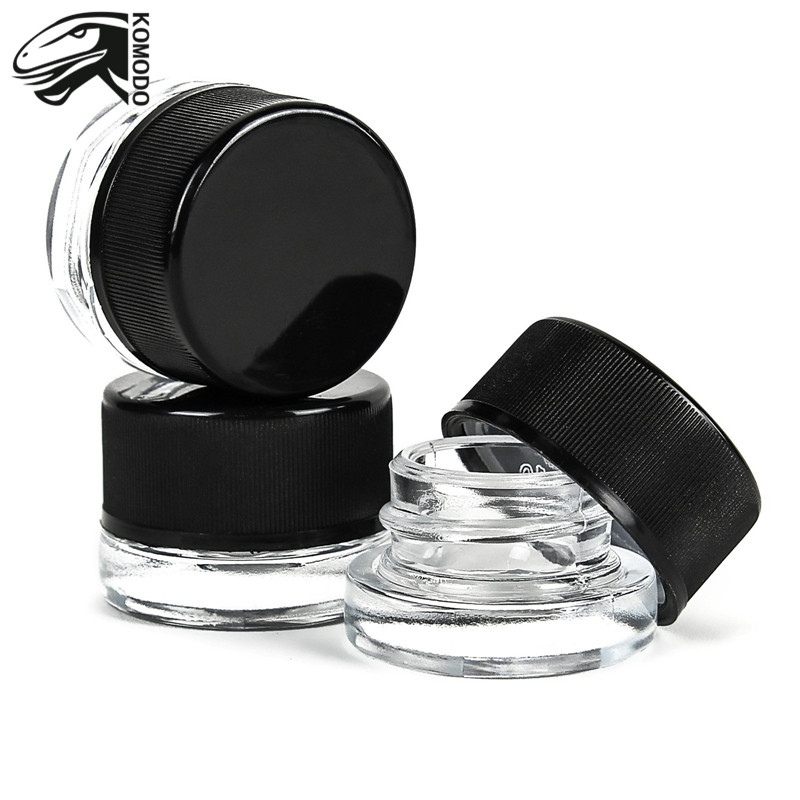 DHL FREE Best sell 5ml Glass Container with Child a Safe Lid Thick Glass Jar Perfect for Concentrate Pigment Powder