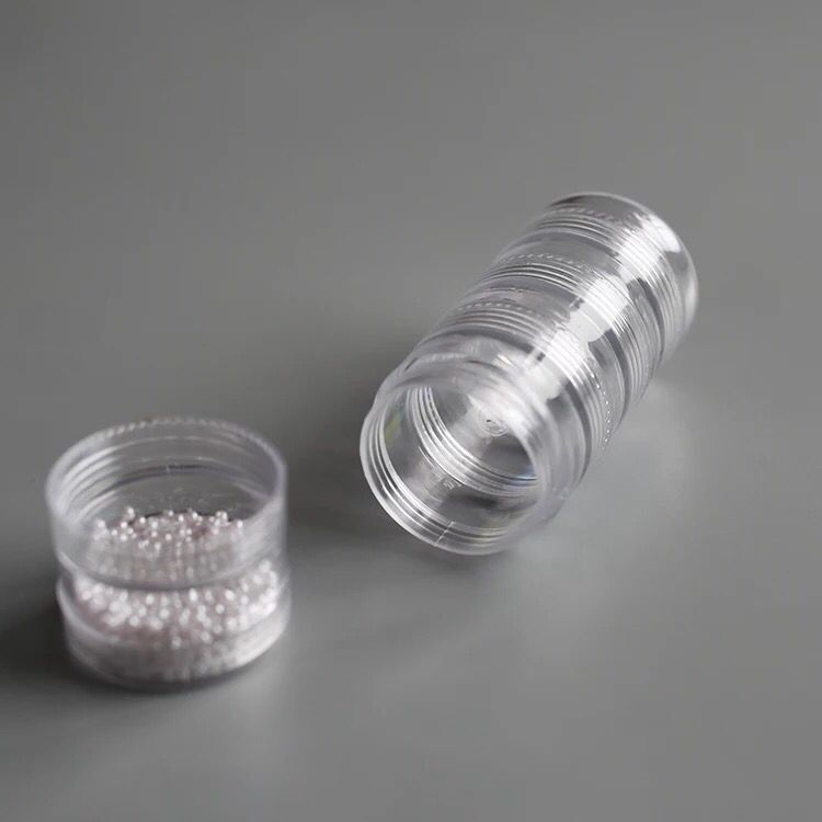 DIY 10g removable plastic clear jewelry material storage box Cosmetic Packing container 5 grid circular link box