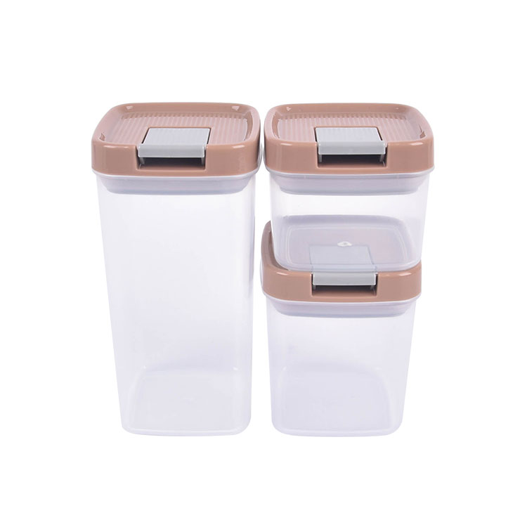 DTK 650ml plastic large vaccum seal jar PP square sealed jar for household