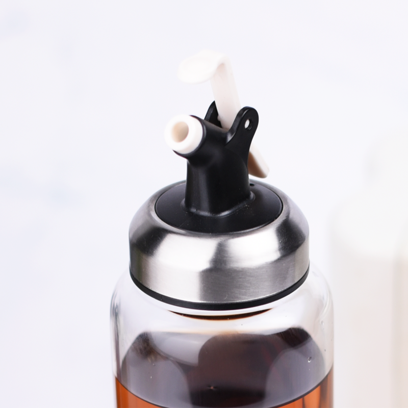 Daily 330ml 450ml Square Glass Olive Oil Bottle Vinegar Sauce Bottle For Oiler Cruet Condiment Packing