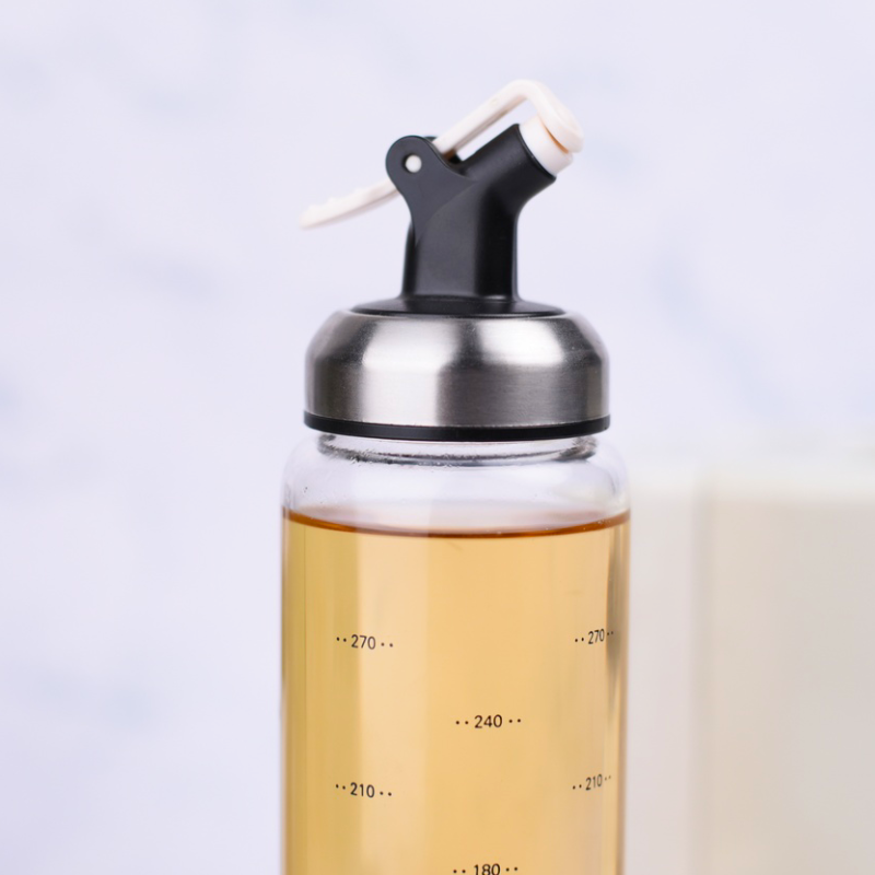 Daily 330ml 450ml Square Glass Olive Oil Bottle Vinegar Sauce Bottle For Oiler Cruet Condiment Packing