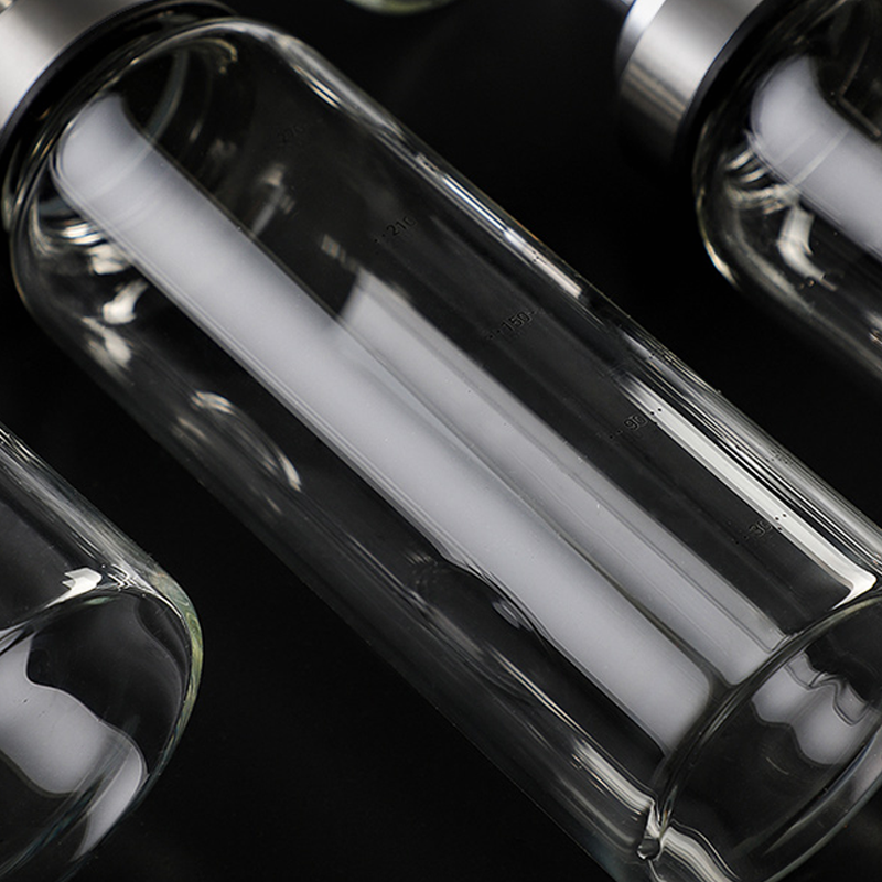 Daily 330ml 450ml Square Glass Olive Oil Bottle Vinegar Sauce Bottle For Oiler Cruet Condiment Packing