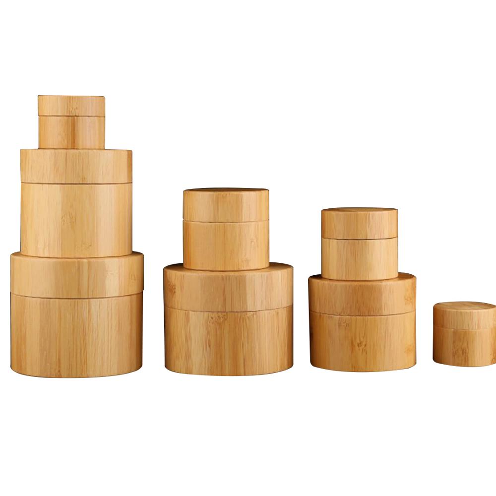 Dalizhen 10G 15G 20G 30G 50G 100G cosmetic bamboo wooden cream jar with PP inner