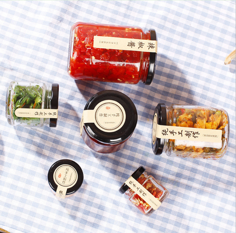 Dampproof food glass bottle and jars big volume 1000ml glass jar for sauce,jam,cookie, chilli sauce with lid