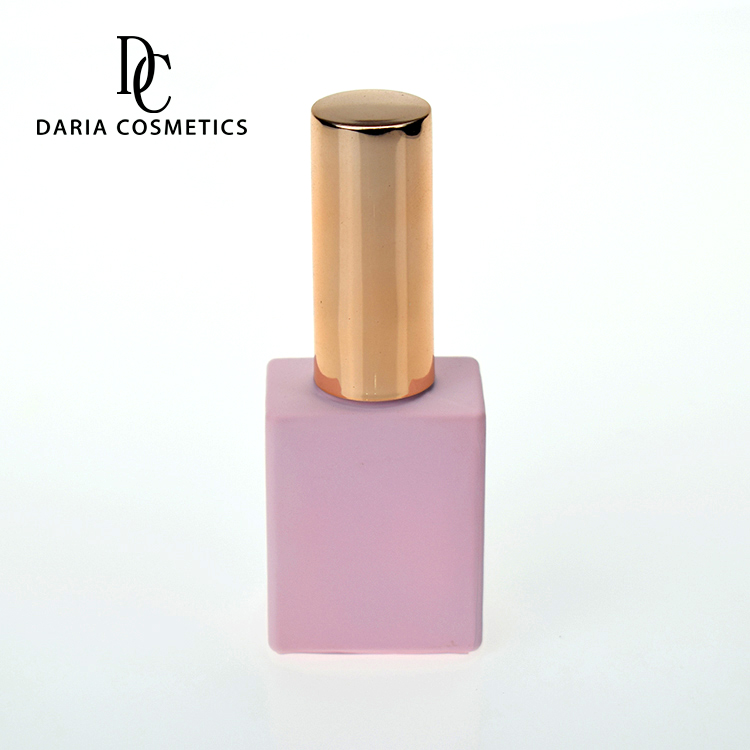 Daria Cosmetics free sample best price custom color matte sauqre 10 empty glass gel nail polish bottles with oval brush