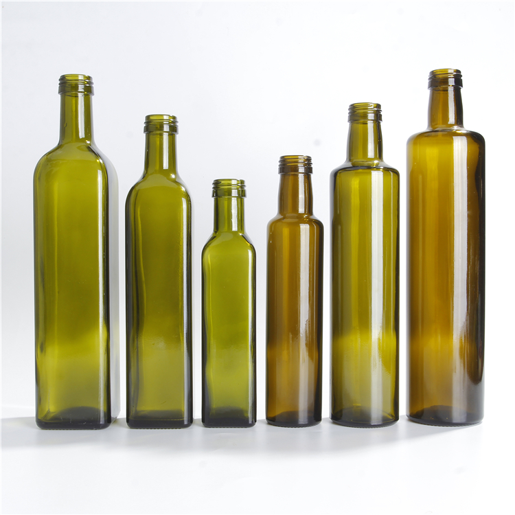 Dark Green Glass Bottle With Aluminium Cap For Olive Oil Cheap Factory Price