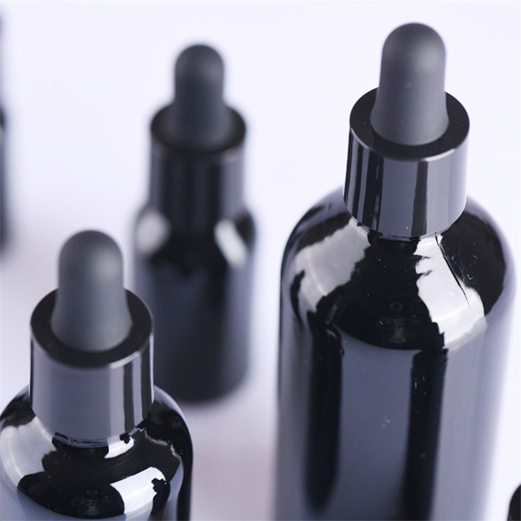 Dark coloured 5ml essential oil dropper black in stock