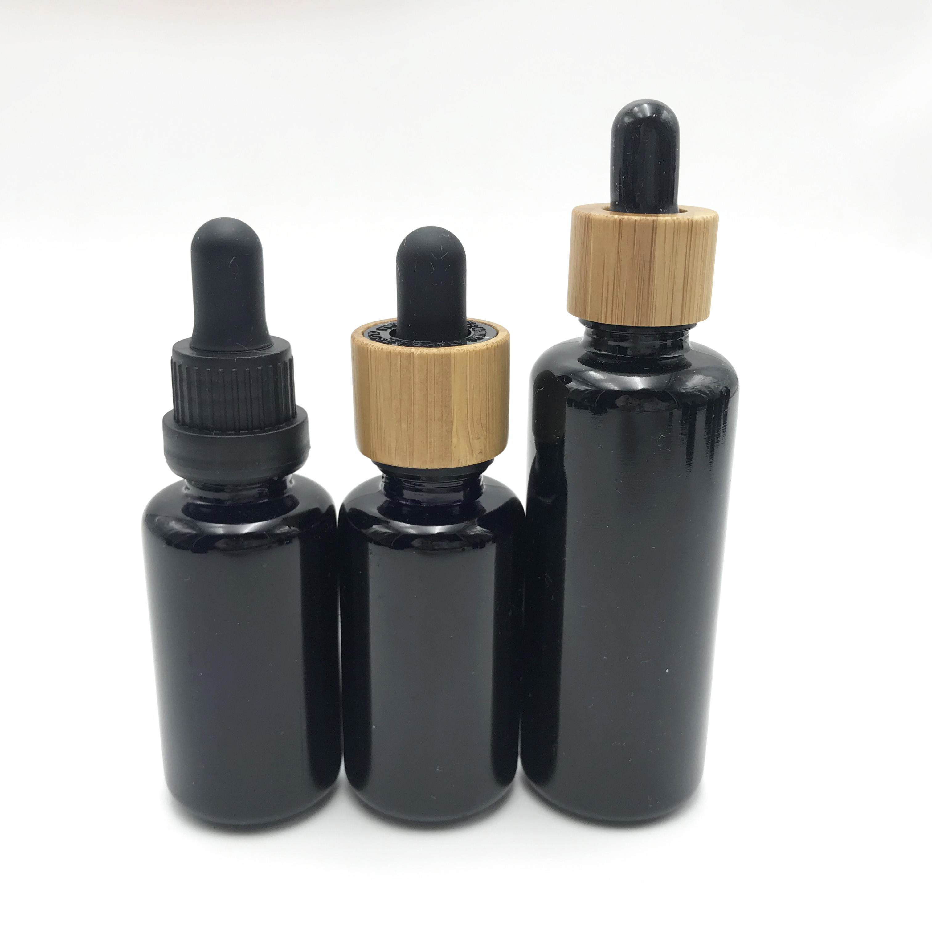 Dark violet glass dropper bottle and Dark violet glass cream jar DBJ-001C