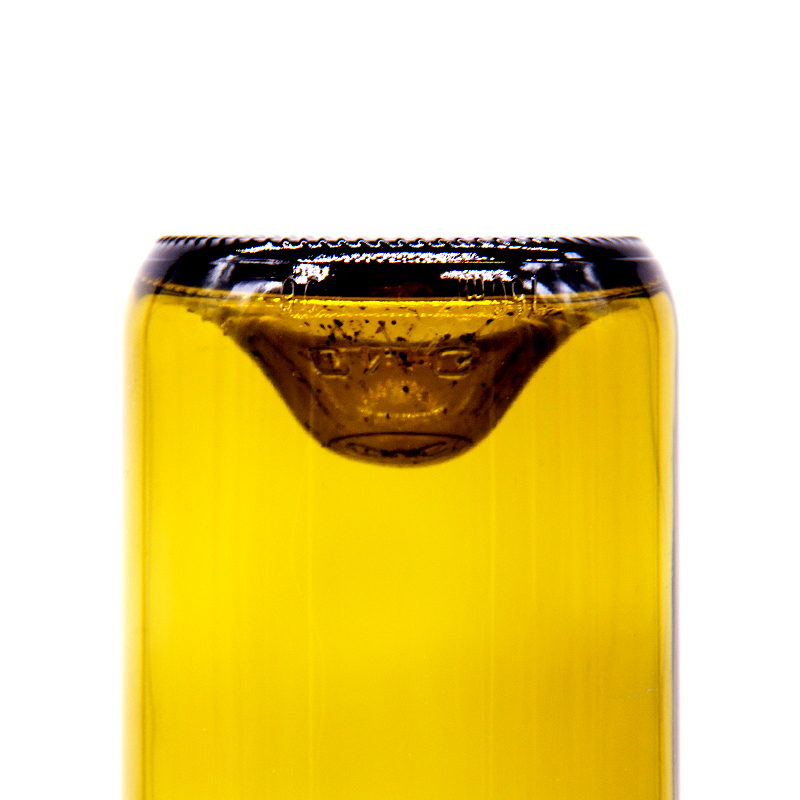 Dark yellow glass wine bottle 750 ml