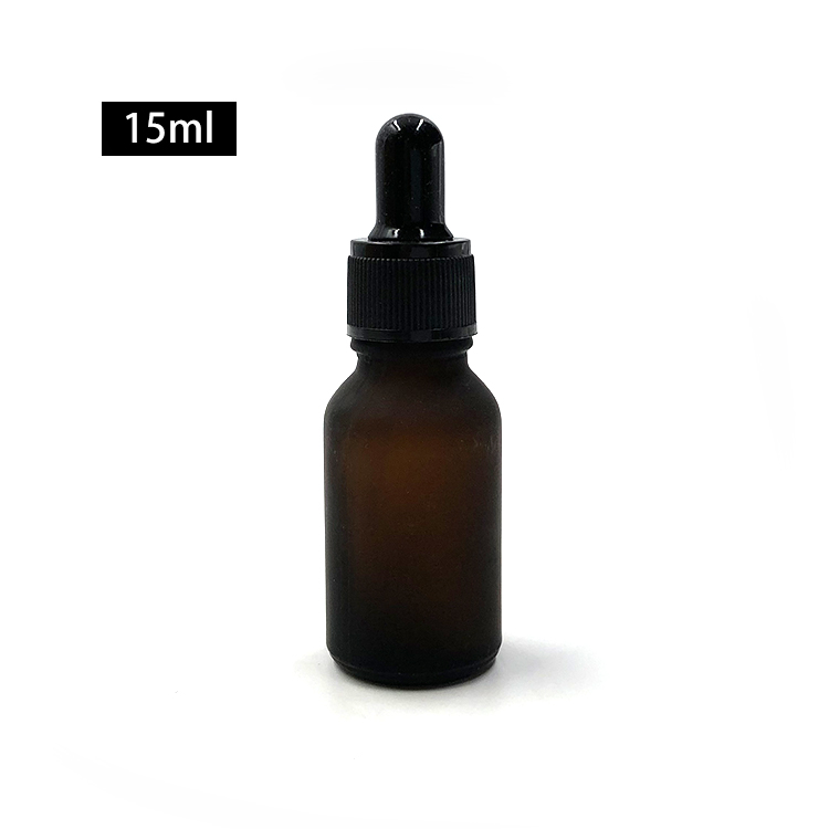Das 5ml 10ml 15ml 20ml 30ml 50ml 100ml matte amber essential oil bottle glass with copper dropper