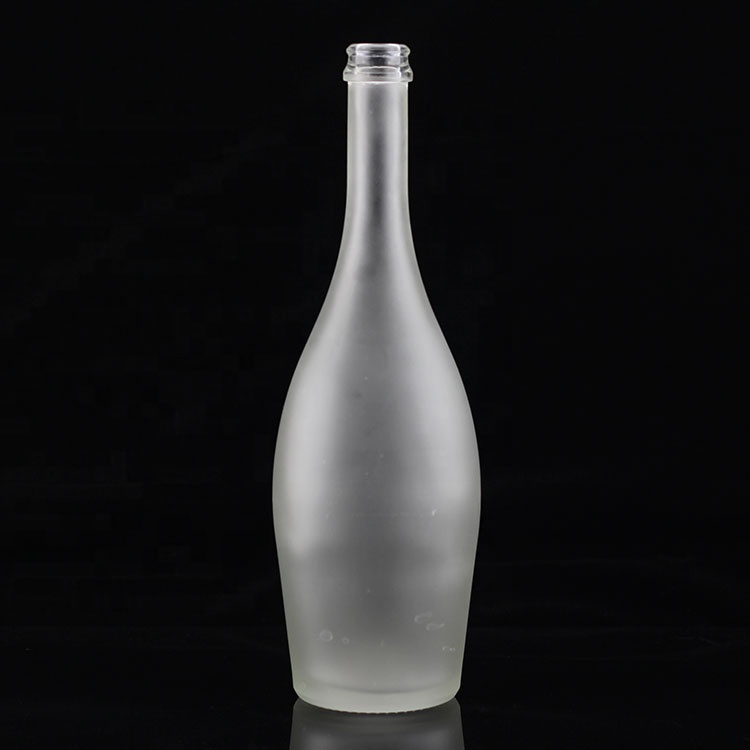 Decal Print Frosted Vodka Glass Bottle 750ml 500ml Vodka Alcohol Glass Bottle For Sale
