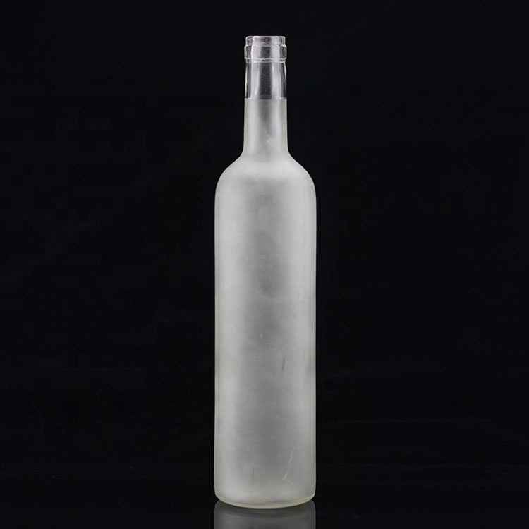 Decal Print Frosted Vodka Glass Bottle 750ml 500ml Vodka Alcohol Glass Bottle For Sale