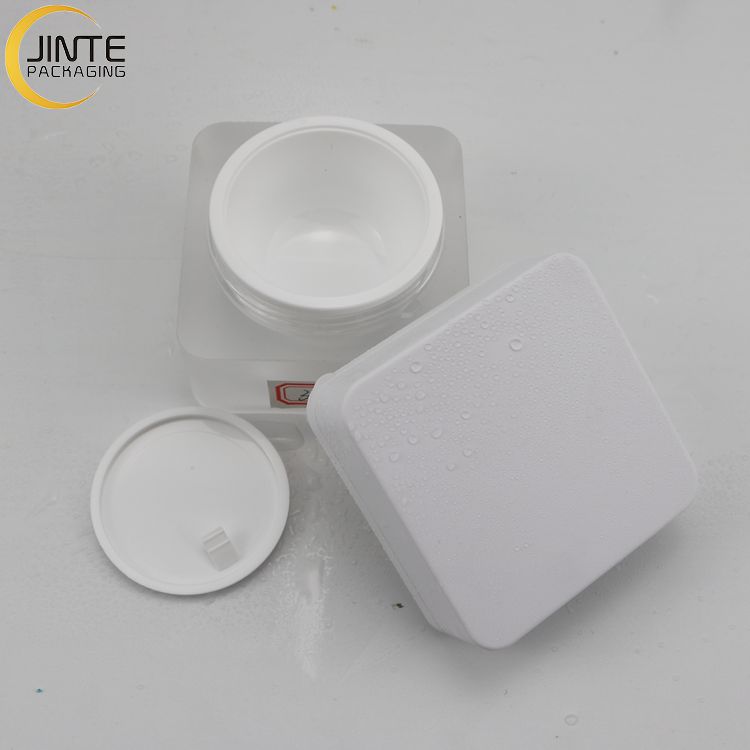 Decent Luxury Senior White Acrylic Cream Jar Packaging Lip Scrub Jar With Inner PP Bottle From 5ml To 50ml