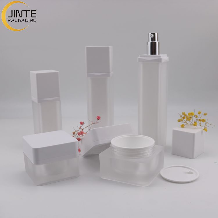 Decent Luxury Senior White Acrylic Cream Jar Packaging Lip Scrub Jar With Inner PP Bottle From 5ml To 50ml