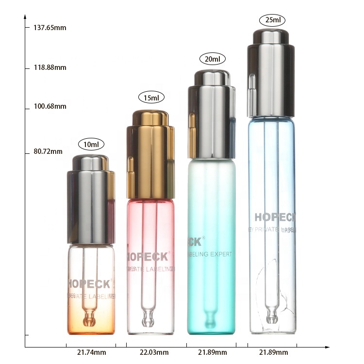 Decorations Eco Friendly Glass Essential Oil Light Blue Dropper Bottles