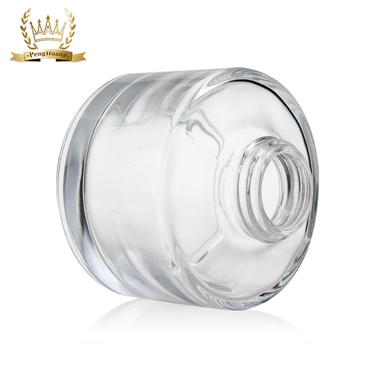 Decorative 200ml Round Clear Reed Diffuser Glass Bottle with Cap