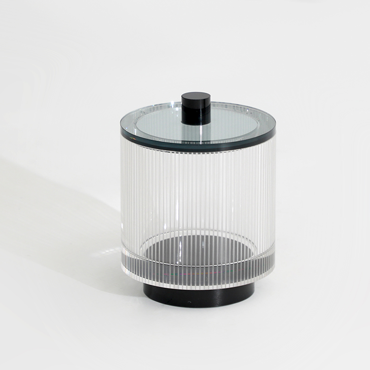 Decorative Modern Crystal Jar Small Clear Glass Storage Jars And Bottles With Lid