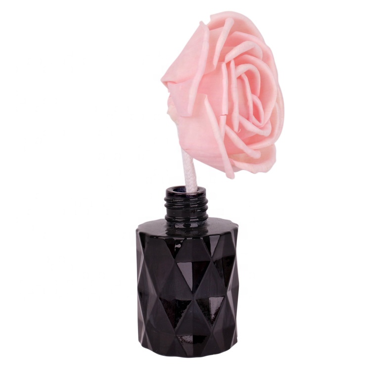Decorative glass perfume reed aroma diffuser bottle