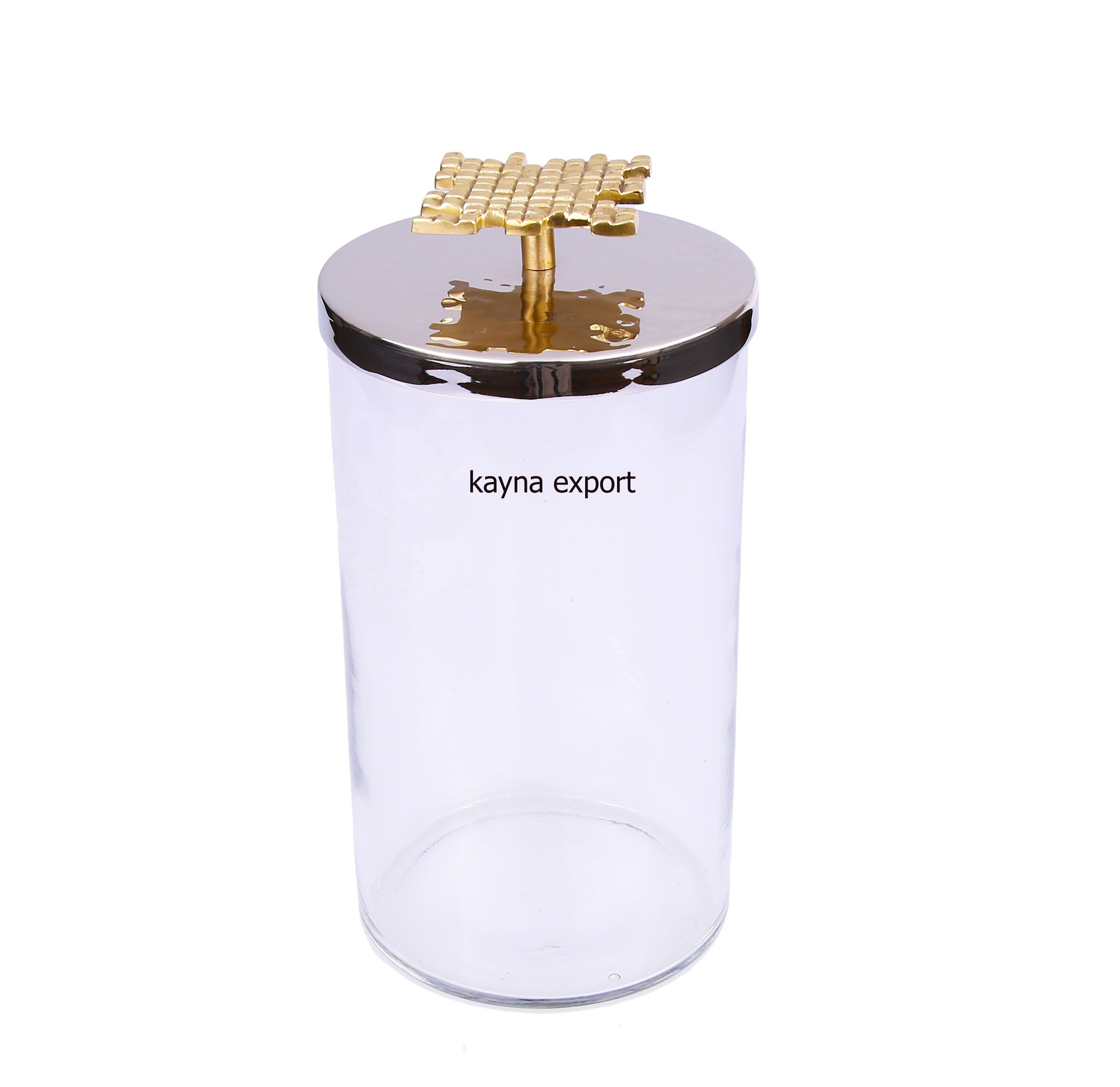 Decorative latest design nickel plated fancy canister or storage container