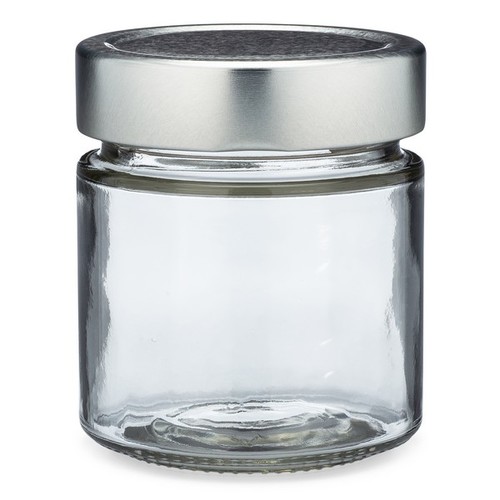 Deep Mouth Empty 212ml Round Flint Twist Off Ergo Glass Jar With Metal Lid