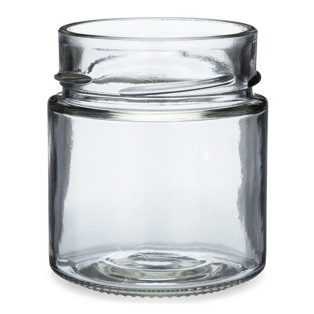 Deep Mouth Empty 212ml Round Flint Twist Off Ergo Glass Jar With Metal Lid